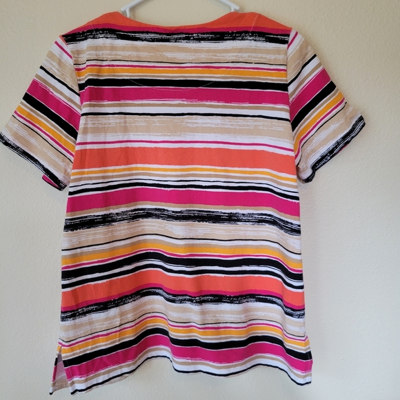 Alfred Dunner Colorful Striped Top Size Small - Picture 3 of 6